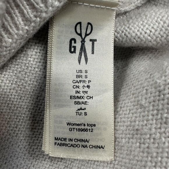 Goodthreads Sweater Womens S Beige Hi Low Hem Tunic Long Sleeve Cashmere Blend - Picture 4 of 9